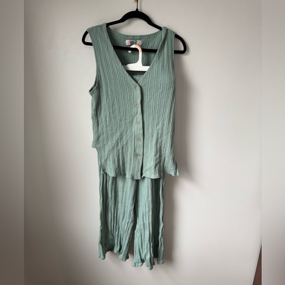 Free People Pants - Size M Free People Blue Lounge Set